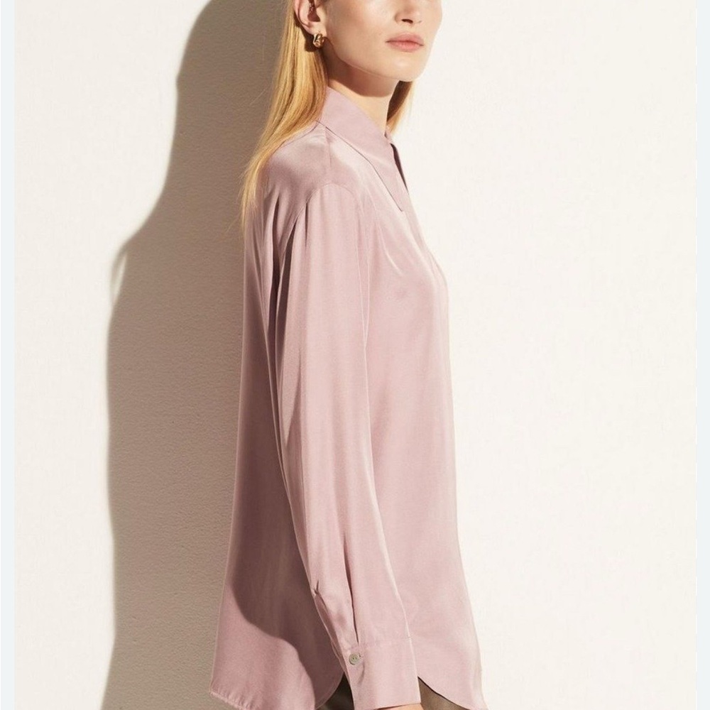 VINCE. Silk blend popover blouse elegant Mauve Women's Top size small